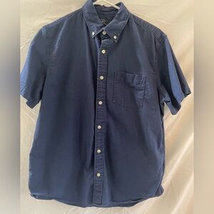 GAP Men's Deep Blue Casual Button-Down Shirt